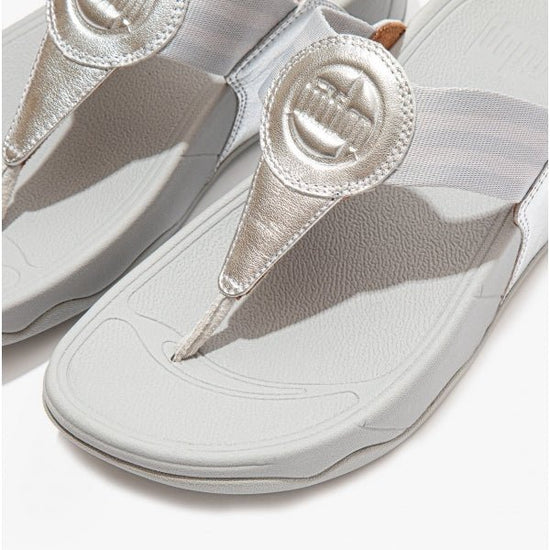 FitFlop WALKSTAR Ladies Toe - Post Sandals Silver - Shuperb