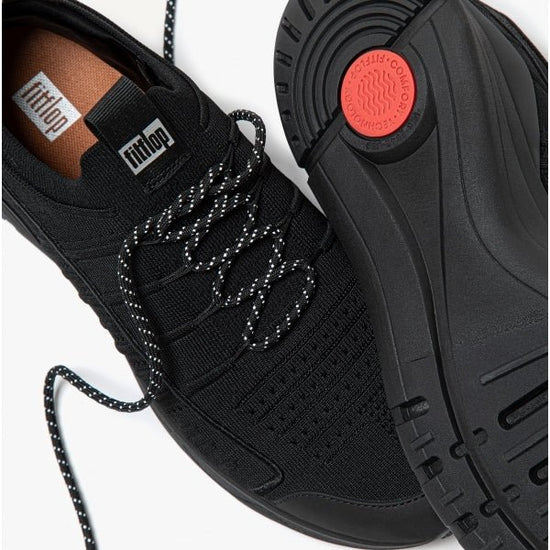 FitFlop VITAMIN FF Ladies Lace - Up Trainers All Black - Shuperb