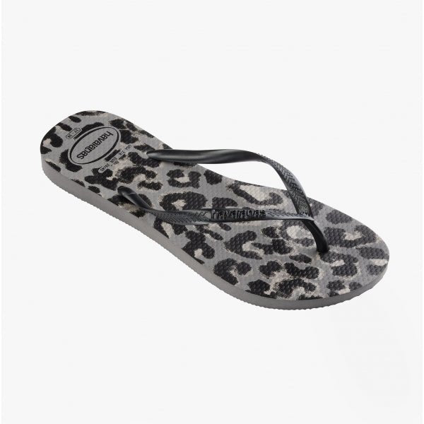 Havaianas HAV SLIM ANIMALS Ladies Flip Flops Steel Grey - Shuperb