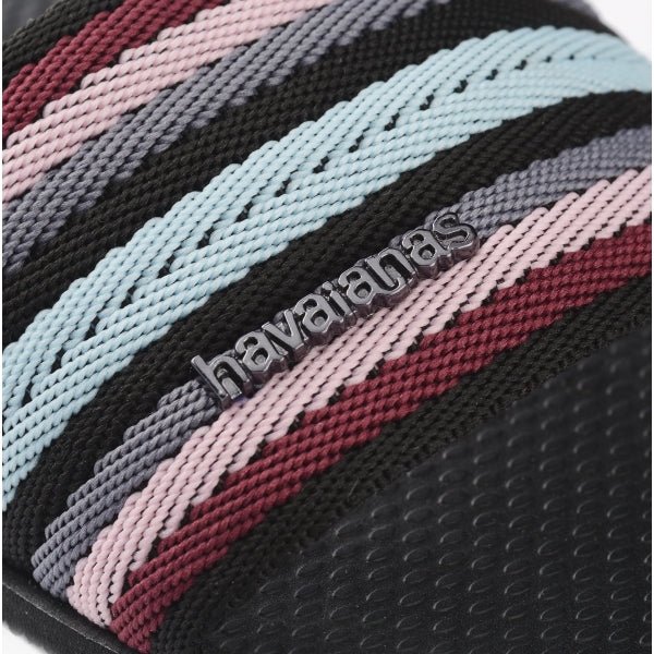 Havaianas HAV YOU MALTA MIX Ladies Sliders Black - Shuperb