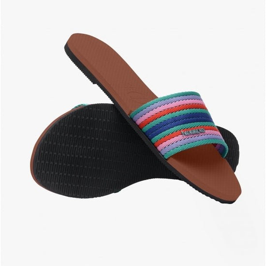 Havaianas HAV YOU MALTA MIX Ladies Sliders Rust - Shuperb