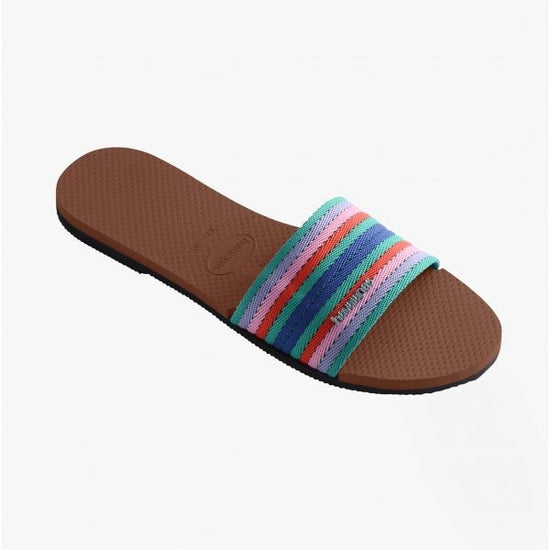 Havaianas HAV YOU MALTA MIX Ladies Sliders Rust - Shuperb