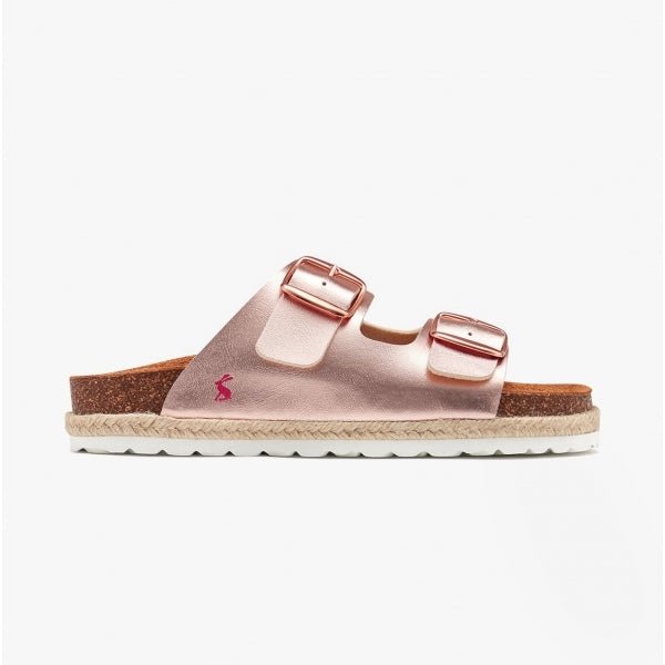 Joules REINA Ladies Slider Sandals Rose Gold - Shuperb