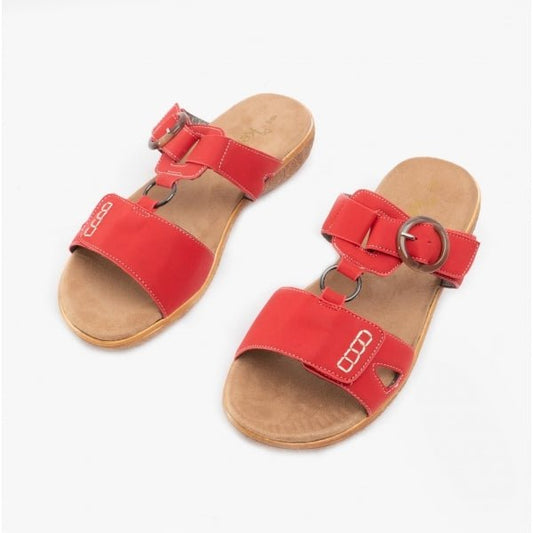 Dr Keller JACKIE Ladies Slip - On Sandals Red - Shuperb