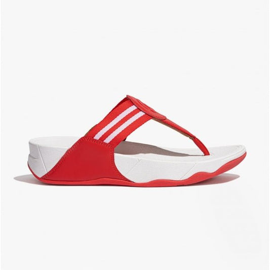 FitFlop WALKSTAR Ladies Wide Fit Toe Post Sandals Red - Shuperb