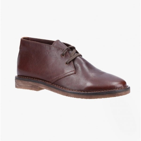 Hush Puppies SAMUEL Mens Leather Chukka Boots Brown - Shuperb