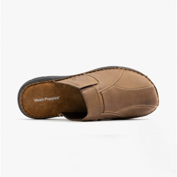 Hush Puppies CARSON Mens Mule Sandals Brown - Shuperb