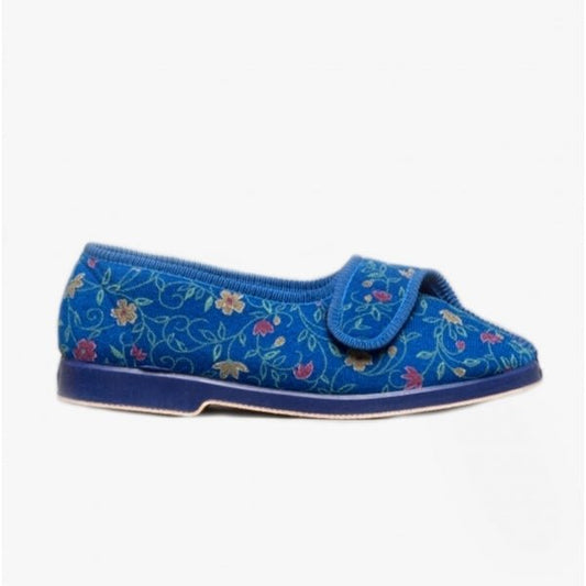 GBS WILMA Ladies Slippers Blue - Shuperb