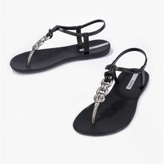 Ipanema CHARM Ladies Toe Post Sandals Black - Shuperb