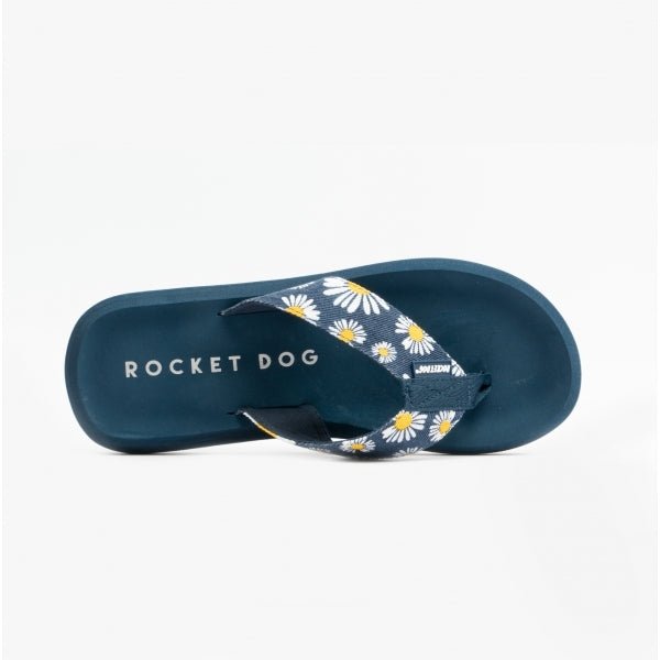 Rocket Dog SPOTLIGHT HOMER DAISY Ladies Flip Flops Navy - Shuperb