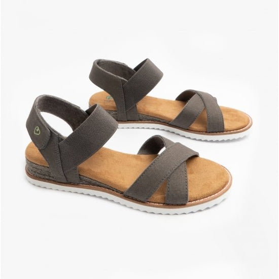 Skechers DESERT KISS - PEAKS & VALLEYS Ladies Strap Sandals Charcoal - Shuperb