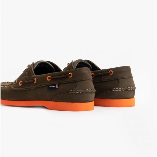 Chatham COMPASS II G2 Mens Leather Boat Shoes Brown/Orange - Shuperb