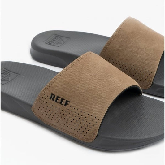 Reef REEF ONE SLIDE Mens Sliders Grey/Tan - Shuperb