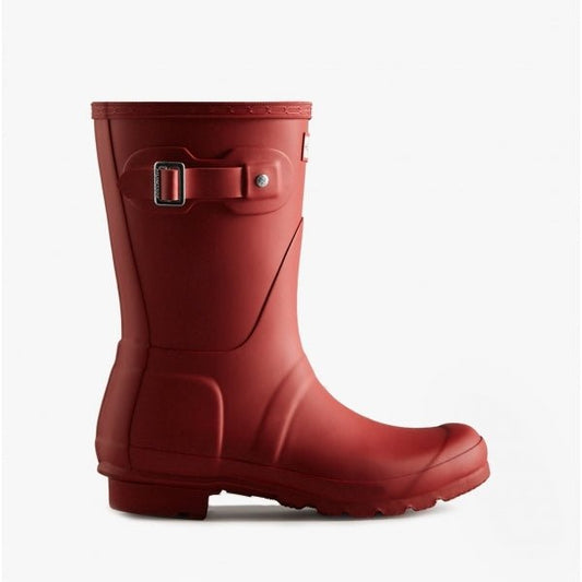 Hunter ORIGINAL SHORT Ladies Wellington Boots Military Red - Shuperb