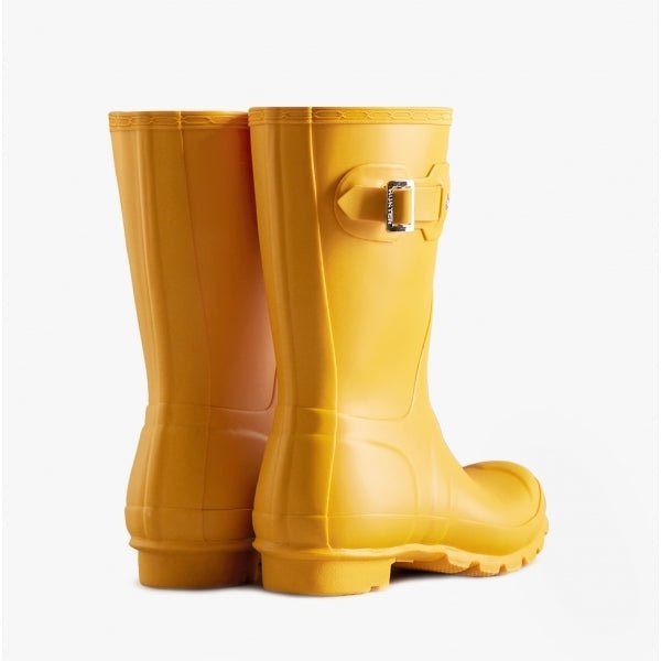 Hunter ORIGINAL SHORT Ladies Wellington Boots Yellow - Shuperb