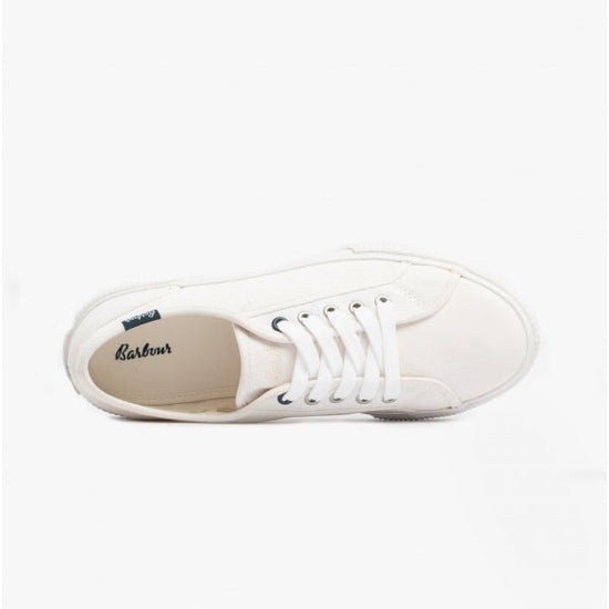 Barbour SEAHOLLY Ladies Casual Trainers White - Shuperb