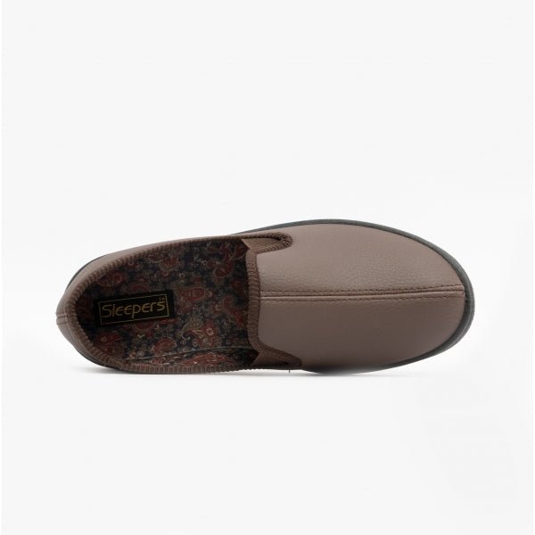 Sleepers SAMOS II Mens Full Slippers Brown - Shuperb