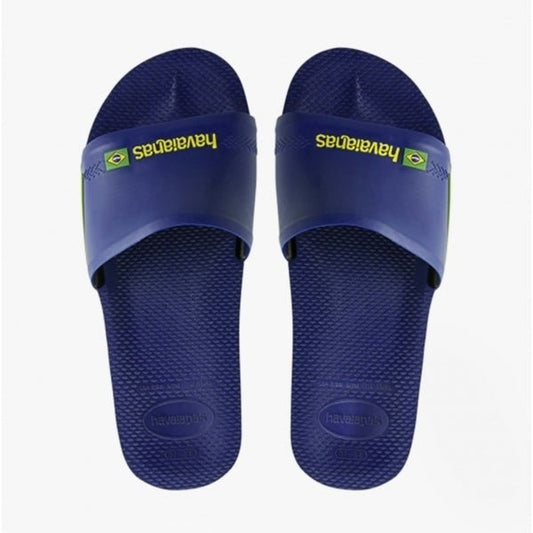 Havaianas HAV SLIDE BRASIL Mens Sliders Dark Blue - Shuperb