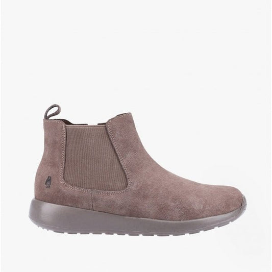 Hush Puppies LANA Ladies Suede Chelsea Boots Taupe - Shuperb