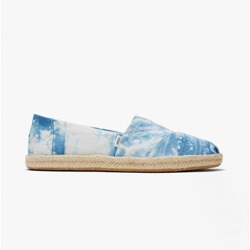 TOMS ALPARGATA ROPE Ladies Cotton Slip - On Shoes Blue - Shuperb