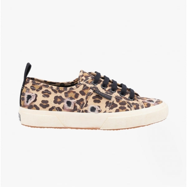 Superga 2750 RIPPED LEOPARD Womens Trainers Classic Leopard Black Shuperb