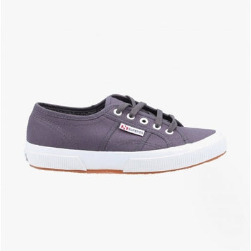 Superga 2750 COTU CLASSIC Ladies Canvas Trainers Dark Grey Iron - Shuperb