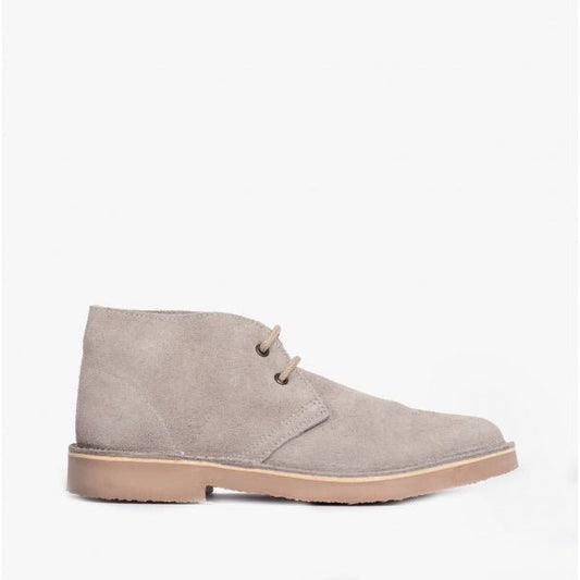 Roamers Unisex Round Toe Suede Leather Desert Boots Camel Grey - Shuperb