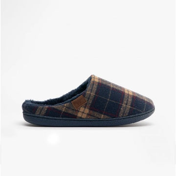 Jo & Joe MALTON Mens Mule Slippers Navy - Shuperb