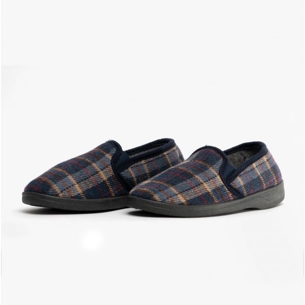 Jo & Joe TED Mens Full Slippers Navy - Shuperb