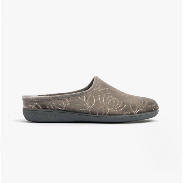 Lotus ELIZABETH Ladies Slippers Grey - Shuperb