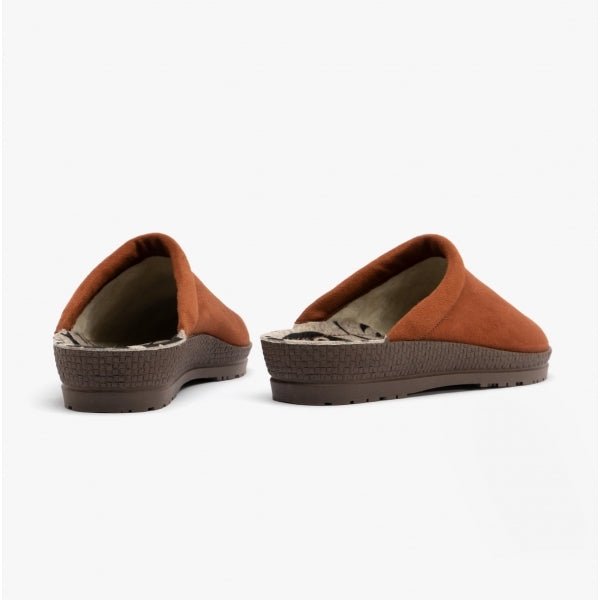 Rohde 2291 Ladies Mule Slippers Tan - Shuperb