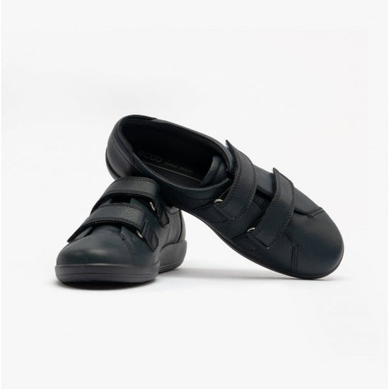 ECCO Soft 2.0 Ladies Leather Shoes Marine - Shuperb