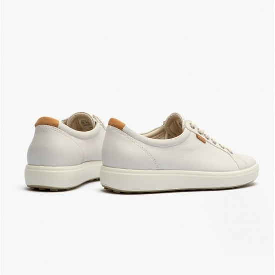 ECCO Soft 7 Ladies Leather Shoes White - Shuperb