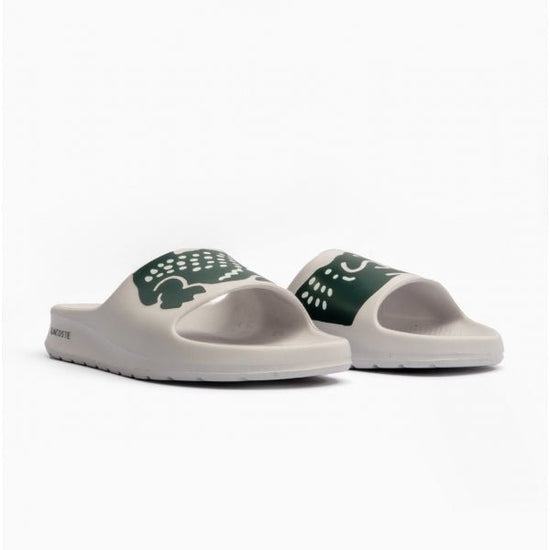 Lacoste CROCO 2.0 Ladies Slides White/Dark Green - Shuperb