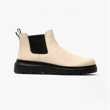 ECCO NOUVELLE Ladies Leather Chelsea Boots Limestone - Shuperb