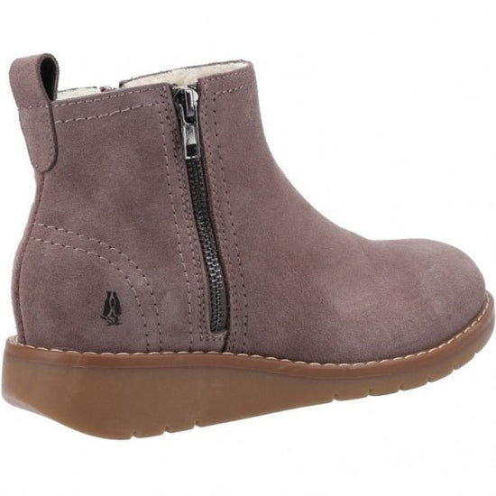 Hush Puppies LIBBY Ladies Suede Boots Taupe - Shuperb