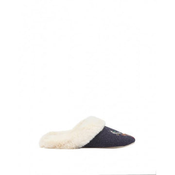 Joules SLIPPET LUXE Ladies Textile Slippers Reindeer - Shuperb