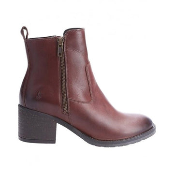 Hush Puppies HELENA Ladies Leather Boots Brown - Shuperb