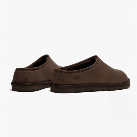 Skechers RENTEN LEMATO Mens Mule Slippers Chocolate - Shuperb