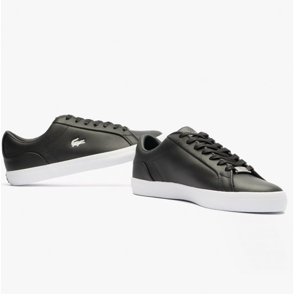 Lacoste LEROND 0722 1 Ladies Leather Trainers Black/White - Shuperb