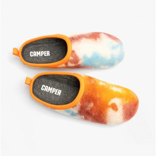 Camper WABI Ladies Mule Slippers Orange/Blue - Shuperb