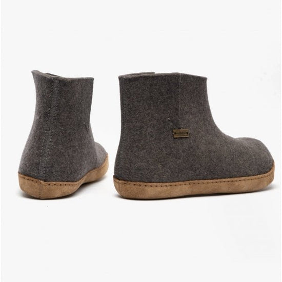 Haflinger EMIL'S BOOTY Ladies Wool Slipper Boots Anthracite - Shuperb