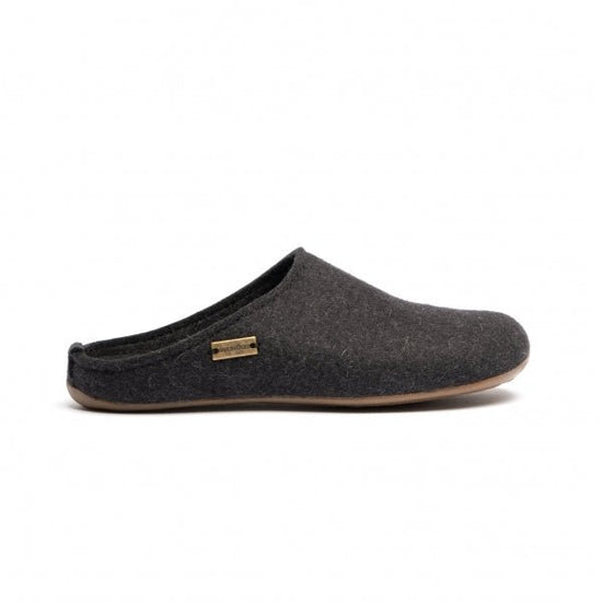 Haflinger FUNDUS Ladies Wool Slippers Graphite - Shuperb