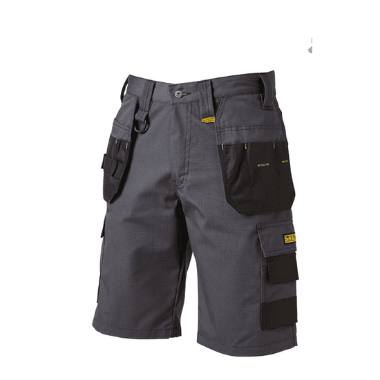 Dewalt CHEVERLEY Mens Rip Stop Holster Work Shorts Grey - Shuperb