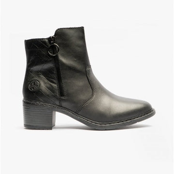 Rieker 70150 - 00 Ladies Leather Boots Black - Shuperb