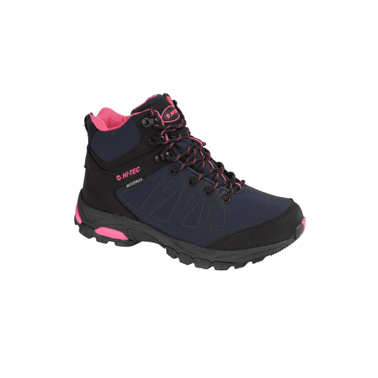 Hi - Tec RAVEN MID WP Ladies Waterproof Hiking Boots Navy/Magenta - Shuperb