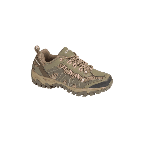 Hi - Tec JAGUAR Ladies Lace - Up Trail Trainers Light Taupe/Mellow Rose - Shuperb