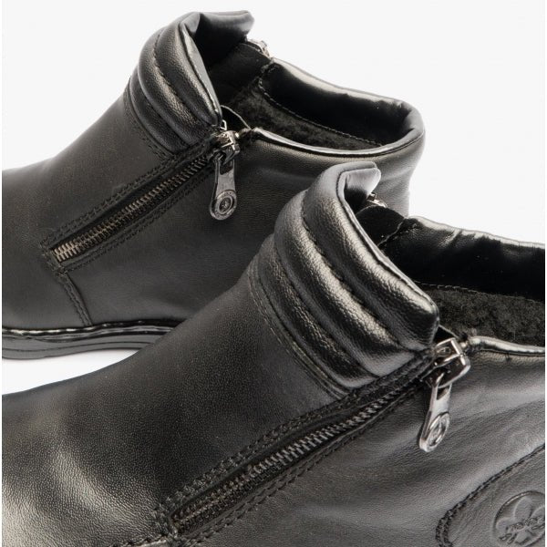 Rieker 48999 - 00 Ladies Leather Boots Black - Shuperb