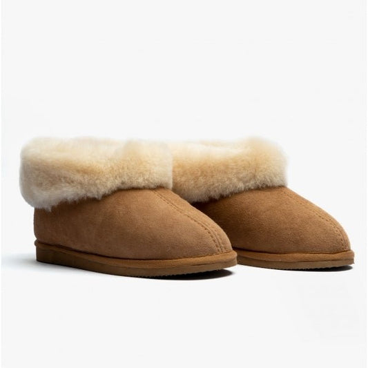 Shepherd JUBILEE 631 Ladies Sheepskin Full Slippers Chestnut - Shuperb