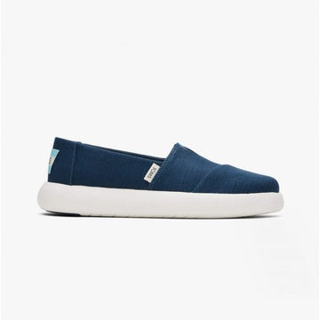 TOMS ALPARGATA MALLOW Ladies Chunky Slip - On Espadrilles Navy - Shuperb